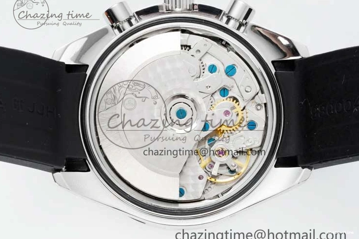 0314 ZipUp Speedmaster Racing Master SS HKF Best Edition Gray Black Dial on Black Rubber Strap A 7811